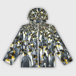 Ветровка с капюшоном женская Пингвины Penguins, цвет: 3D-белый