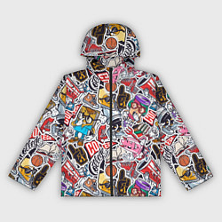Ветровка с капюшоном женская Рисунок колледж, цвет: 3D-черный