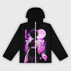 Ветровка с капюшоном женская Шинобу Кочо силуэт Клинок рассекающего демона, цвет: 3D-белый