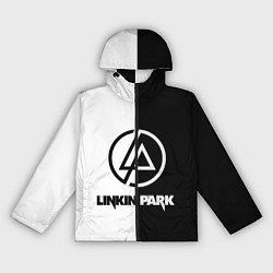 Ветровка с капюшоном женская Linkin Park ЧБ, цвет: 3D-черный