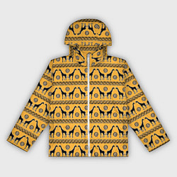 Ветровка с капюшоном женская Жирафы Сафари, цвет: 3D-белый