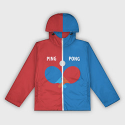 Ветровка с капюшоном женская PING PONG теннис, цвет: 3D-белый