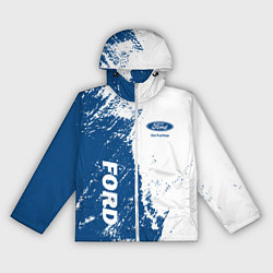 Ветровка с капюшоном женская Ford Форд два цвета, цвет: 3D-белый