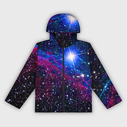 Ветровка с капюшоном женская Открытый космос Star Neon, цвет: 3D-черный