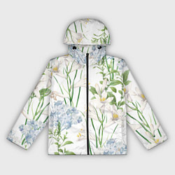 Ветровка с капюшоном женская Цветы Утонченные и Яркие, цвет: 3D-черный