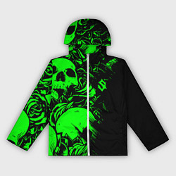 Ветровка с капюшоном женская Сабатон sabaton черепа, цвет: 3D-белый