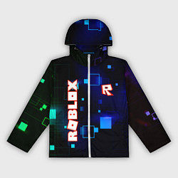 Ветровка с капюшоном женская ROBLOX неоновые кубики, цвет: 3D-белый