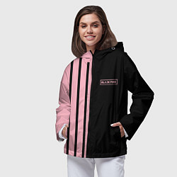Ветровка с капюшоном женская BLACKPINK HALF BLACK-PINK MINI LOGO, цвет: 3D-черный — фото 2