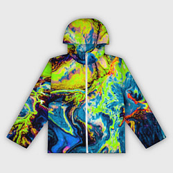 Ветровка с капюшоном женская The Poisonous Palette, цвет: 3D-белый
