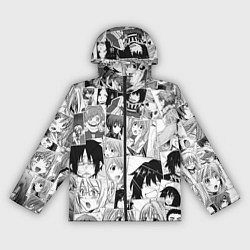 Ветровка с капюшоном женская Log Horizon pattern, цвет: 3D-черный