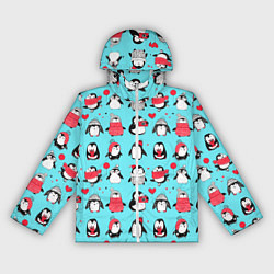 Ветровка с капюшоном женская PENGUINS ON THE POSITIVE, цвет: 3D-белый