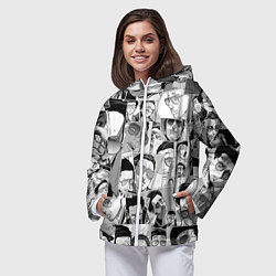 Ветровка с капюшоном женская Путь домохозяина паттерн, цвет: 3D-белый — фото 2