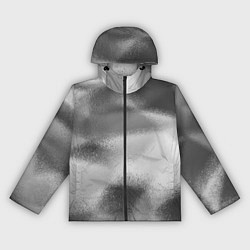 Ветровка с капюшоном женская В серых тонах абстрактный узор gray abstract patte, цвет: 3D-черный
