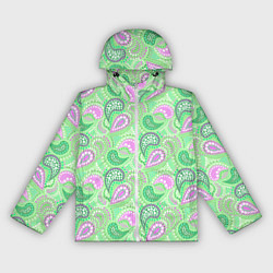 Ветровка с капюшоном женская Turkish cucumber green background, цвет: 3D-белый