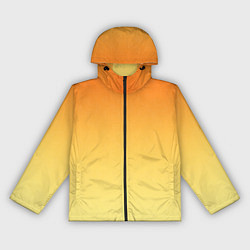 Ветровка с капюшоном женская Оранжевый, желтый градиент, цвет: 3D-черный