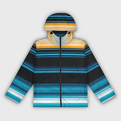 Ветровка с капюшоном женская Градиент восход солнца, цвет: 3D-черный