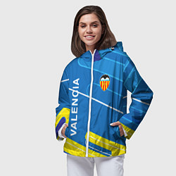 Ветровка с капюшоном женская Valencia Абстракция, цвет: 3D-белый — фото 2