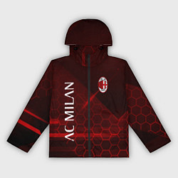 Ветровка с капюшоном женская Ac milan Соты, цвет: 3D-черный