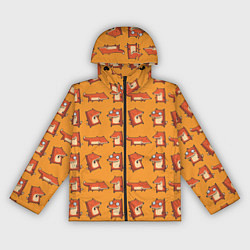 Ветровка с капюшоном женская Лисички - такие лисички, цвет: 3D-черный