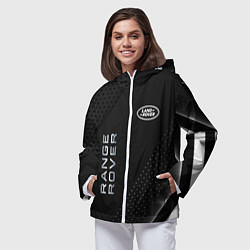 Ветровка с капюшоном женская Land rover Абстракция, цвет: 3D-белый — фото 2