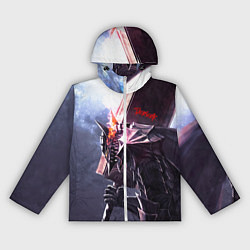 Ветровка с капюшоном женская Берсерк С Мечечём На Плече, цвет: 3D-белый