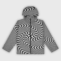 Ветровка с капюшоном женская Гипнотическая спираль - оптическая иллюзия, цвет: 3D-черный