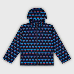 Ветровка с капюшоном женская Poppy Playtime - Huggy Wuggy Pattern - без логотип, цвет: 3D-черный