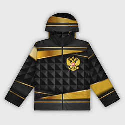 Ветровка с капюшоном женская Gold & black - Russia, цвет: 3D-черный