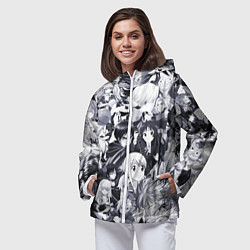 Ветровка с капюшоном женская Все персонажи аниме, цвет: 3D-белый — фото 2