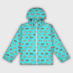 Ветровка с капюшоном женская Глаза с разными зрачками поп арт, цвет: 3D-белый