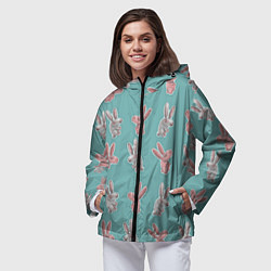 Ветровка с капюшоном женская Кролли, цвет: 3D-черный — фото 2