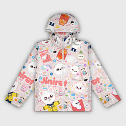 Ветровка с капюшоном женская Skzoo Jinniret pattern cartoon avatar, цвет: 3D-белый