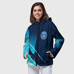 Ветровка с капюшоном женская Фк псж абстракция, цвет: 3D-черный — фото 2