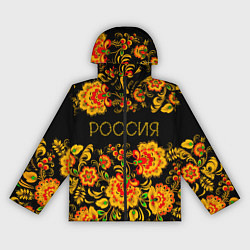 Ветровка с капюшоном женская РОССИЯ роспись хохлома, цвет: 3D-черный