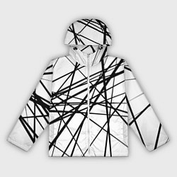 Ветровка с капюшоном женская Пересечение линий, цвет: 3D-белый