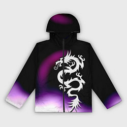 Ветровка с капюшоном женская Когтистый Дракон - трайбл, цвет: 3D-черный