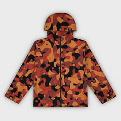 Ветровка с капюшоном женская Камуфляж Common Orange, цвет: 3D-черный