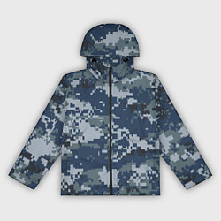 Ветровка с капюшоном женская Камуфляж Росгвардия цифра, цвет: 3D-черный