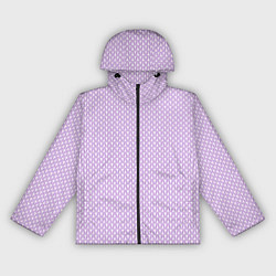 Ветровка с капюшоном женская Вязаное полотно - Розовое, цвет: 3D-черный