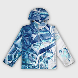 Ветровка с капюшоном женская Рассеивающие кристаллы, цвет: 3D-белый