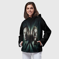 Ветровка с капюшоном женская X - Files, цвет: 3D-черный — фото 2