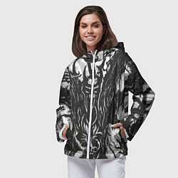 Ветровка с капюшоном женская Evil from the Darkness, цвет: 3D-белый — фото 2