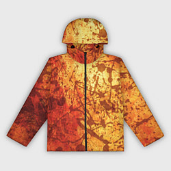 Ветровка с капюшоном женская Текстура - Orange in dark splashes, цвет: 3D-черный