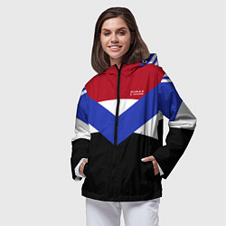 Ветровка с капюшоном женская FIRM как из 90х, цвет: 3D-черный — фото 2