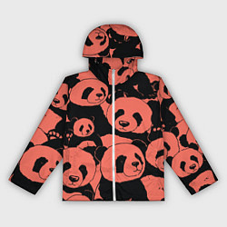 Ветровка с капюшоном женская С красными пандами, цвет: 3D-белый