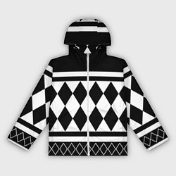 Ветровка с капюшоном женская Узор Кена Рюгуджи, цвет: 3D-белый