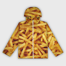 Ветровка с капюшоном женская Картошка фри, цвет: 3D-белый