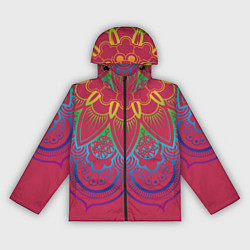 Ветровка с капюшоном женская Viva magenta mandala, цвет: 3D-черный