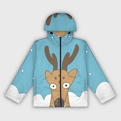 Ветровка с капюшоном женская Олень Джерри, цвет: 3D-черный