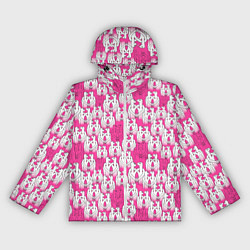 Ветровка с капюшоном женская Пары сердечные, цвет: 3D-белый